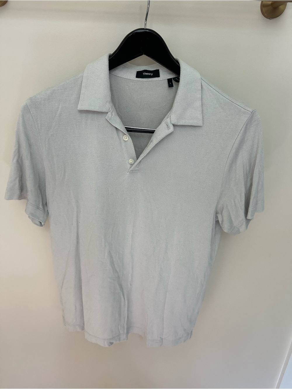 Theory Men’s Pale Gray Polo Shirt